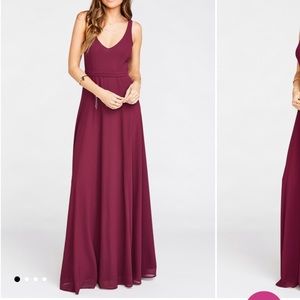 Show me your mumu Jenn maxi dress in merlot
